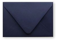 Contour Euro Flap Navy Blue 200 Boxed A7-70lb Envelopes (5-1/4 x 7-1/4) Perfect for 5 x 7 Invitations, Announcements, Communions Weddings by The Envelope Gallery