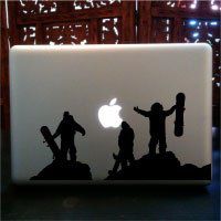 Snowboarding Burton Macbook Decal © Laced up Decals