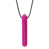 ARK's Krypto-Bite Chewable Gem Necklace Chew Jewelry (Soft, Magenta)