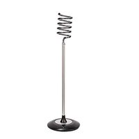 Hair Dryer Holder Spiral Spring Type Standing Acrylic Stainless Steel Hair Dryer Holder Home Living Room, Black