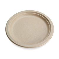 Earth's Natural Alternative Eco-Friendly, Natural Compostable Plant Fiber 9" Plate, Natural, 125 Count