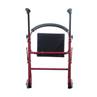 Walker Rehabilitation Exercise Walking Frame with Wheels and Filled Seats Lightweight Walker Elderly Disabled Transfer Assistance