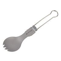 SUHAPPY Portable Travel Camping Cutlery Foldable Titanium Spoon Tableware Titanium Spork Fork
