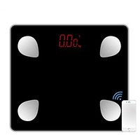 JXSHQS New Home Body Fat Scale Bluetooth Voice Broadcast Sharing Electronic Scale Smart Body Weight Scale Body Fat Scale (Color : Ink Black Dew, Size : 29526524mm)