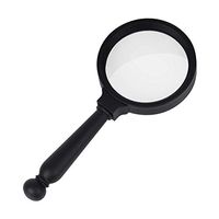 Loupe 10X Handheld Magnifier HD Lens for Book Reading Jewelry Identification Watches DIY Crafts Carving and Repair Black 17.5 * 8 * 1.7 cm Magnifying Glass