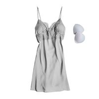 Viviplus Teddy Underwear for Women, Trendy Lace Sling Lingerie Mesh Chemise Sexy Deep V-Neck Babydoll Slip Robes Nightdress