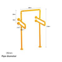 Never give up Stainless Steel Toilet Safety Rail with Adjustable Height for Bathroom Safety, Toilet Assist, and Grab Bar for Disabled Elderly Anti-Slip (Color : Yellow)
