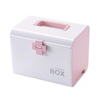 IMPR3·TREE Plastic Child Proof Security Storage Box Organizer Medicine Box Family Emergency Kit (Pink)
