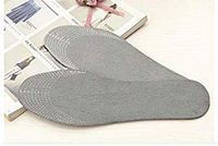 3 Pair Bamboo Charcoal Insole Women Healthy Deodorant Cushion for Man Cutable Foot Inserts Unisex Shoe Pads Thin Insoles Trimable (Gray)