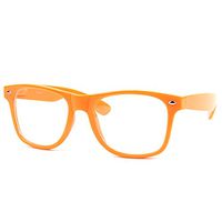 Wayfarer Clear Lens Spring Hinge Glasses P713CL (Orange)