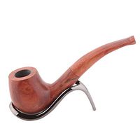 Tobacco Pipes Red Sandalwood Curved Bucket 9mm Filter Core Wood Grain Tobacco Pipes