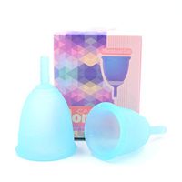 Monzcare Reusable Menstrual Cup, Cyan Size 1