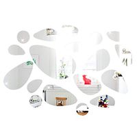 Nesee Removable Acrylic Mirror Setting Wall Sticker Decal for Home Living Room Bedroom Decor