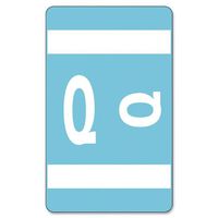 Smead AlphaZ ACCS Color-Coded Alphabetic Labels, Letter Q, Light Blue, 100 Labels per Pack (67187)