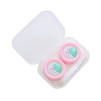 Dual Glasses Contact Lens Case - Travel Contact Lens Case2 Kit with Mirror Solution Bottle Tweezers Container Holder