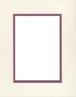 22x28 Double Acid Free White Core Picture Mats Cut for 18x24 Pictures in Cream and Mauve