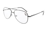 Eyekepper Spring Hinges Polycarbonate Lens Pilot Style BiFocal Reading Glasses Clear Lens +2.0
