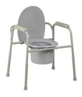 McKesson Deluxe All-In-One Steel-Welded Commode with 12 QT Bucket - 4 Each / Case - 15643301