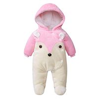 residentD 🌷🌷0-12M Newborn Toddler Infant Baby Girls Boys Unisex Hoodie Jumpsuit Fashion Baby Cartoon Romper Clothes (Age:3-6 Months, Pink)