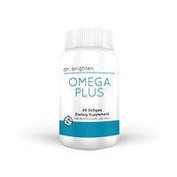 Dr. Brighten Omega Plus - 1500 mg EPA/DHA Omega-3 Fatty Acid Alaskan Fish Oil Dietary Supplement - Burpless