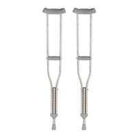 Sisyria Stainless Steel Underarm Crutches, 9 Gears Adjustable Axillary Crutch Telescopic Walking Stick Convenient Elderly Walker 115-135cm