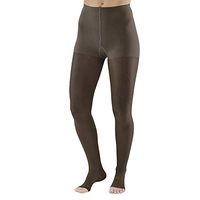 Ames Walker AW Style 270OT Signature Sheers 15 20mmHg Moderate Compression Open Toe Pantyhose w Control Top Black XLarge Relieves Pain of Tired Aching Legs Mild Varicosities and Edema