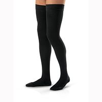 Men's 20-30 mmHg Closed Toe Thigh High Support Sock Size: Small, Color: Black