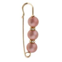 Elegant Temperament ABS Pearls for Scarf Shawl Brooch Crsytal Safety Pins Daily Popular Creation Party Cheap Style Womans Accesories Cute | Color - Pink