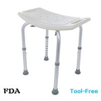 Wotryit FDA Shower Bench Bath Chair Adjustable 8 Height, Bathroom Bathtub Portable Non-Slip Lightweight Safety for Elderly Disabled Adult Children with Free Suction Assist