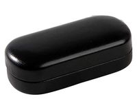 Hard Black Contact Len Travel Case with Interior Mirror for Women or Men