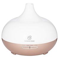 SUNDAYOAK Essential Oil Diffuser - Premium Quality, 500ml Capacity, Multi Function, Multi Timer, Multi Changing Colourful Mood Lights, Whisper Quiet, Easy Clean with Safety Auto Shut Off.