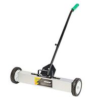 24" Rolling Magnetic Sweeper Pickup Push Broom Floor Cleaner Tool Telescoping US