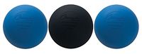 Champion Sports Massage Ball 3-Pack, Blue and Black Rubber - Deep Tissue Roller Balls for Increased Mobility - Trigger Point Relief on Feet, Back, Neck, Shoulders - Premium Myofascial Release Tools