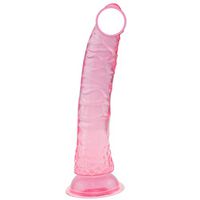Vvyiyi Pink Crystal Si-mula'tion Silicone 8 Inch Large Size Dìdlõs S'uc-Tion Cup Hands Free Portable Ma'ssa-ger