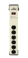 Leviton 5300-IPS 120 Volt, 15 Amp, Surge Protected, 6-Outlet Strip with Switch, Heavy Duty, 6-Ft, Beige