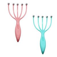 Scalp Massager HandHeld 5-Finger Steel Ball Hair Relaxer Adjustable Massager 2 Pcs