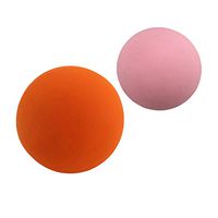 Massage Lacrosse Balls - Rubber Massage Balls for Deep Tissue,Trigger Point Therapy and Myofascial Release,Set of 2 Firm Balls (Orange and Strawberry)