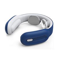 Smart Neck Massager with Heating Function, Wireless Travel Neck Massager,Muscle, Shoulder, Cervical Pain Relief (Blue)