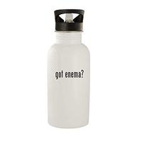 got enema? - Stainless Steel 20oz Water Bottle, White