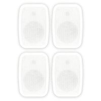 Theater Solutions TS6ODW Indoor or Outdoor 6.5" Speakers Weatherproof Mountable White 2 Pair Pack