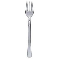 Amscan 407803.18 Mini disposable-forks, 1/2" x 4", Silver