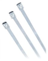 Hellermann Tyton MBT8S-S Stainless Steel Tie, 7.9" Long, 202lb Tensile Strength, SS304, Metal (Pack of 100)