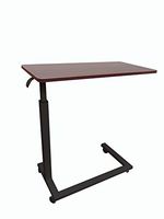 NOA Medical Industries Overbed Table, Black Base, Wild Cherry Table Top
