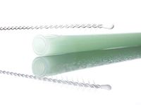 Handmade 8mm Colored Glass Drinking Straws with Cleaning Brush - 11 Colors - 8 inches - Reusable - Made in USA (Mint Green)
