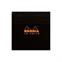 Rhodia Classic Black Notepad 8.25X8.25 Sq Grd