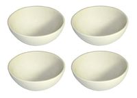 The Friendly Trading Company Earth Bowl Natural Stone Bowls - Set of 4 - Salad Cereal Snacks Dips Desserts - 7 inch