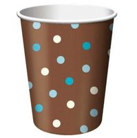 Aqua Dots Paper Cups 9oz 8/pkg
