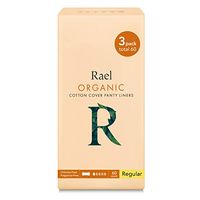 Rael Certified Organic CottonPanty Liners, Regular - 3Pack/60 total - Unscented Pantiliners - Natural Daily Pantyliners (3 Pack)