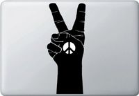 Yadda-Yadda Design Co. Peace Hand with Backlit Peace Sign for MacBook Vinyl Decal