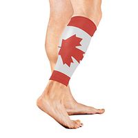 Anyangquji Canadian Flag Sports Calf Compression Sleeve Strong Calf Support for Runners(1 Pair)